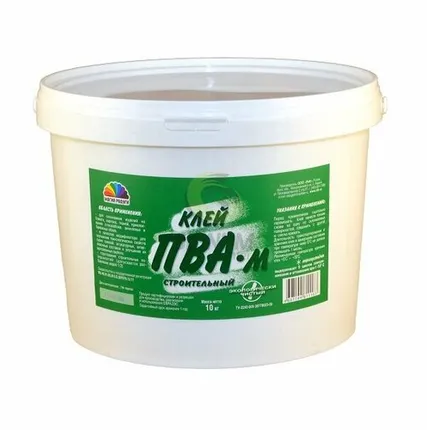 Фото №0 Клей ПВА строительный 10кг. "РАДУГА"