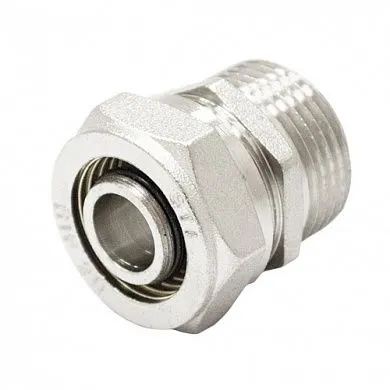 Фото №0 Муфта обжимная SM 16х1/2 VALTEC латунная с наружной резьбой