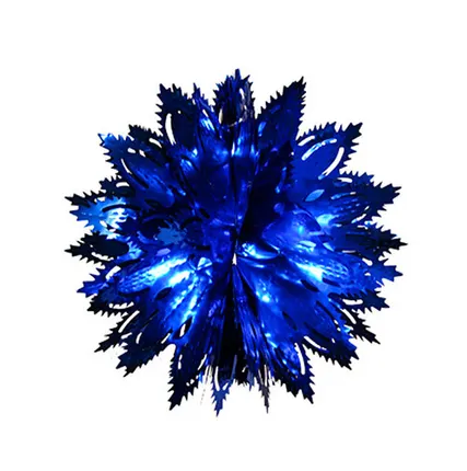 Фото №0 Подвеска фольгированная ажурная синяя 44см