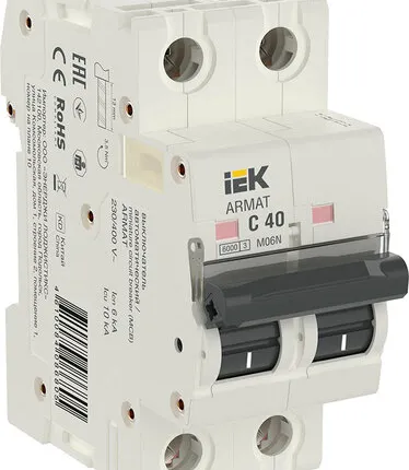 Фото №0 IEK ARMAT Авт. выкл. M06N 2P C 40А IEK