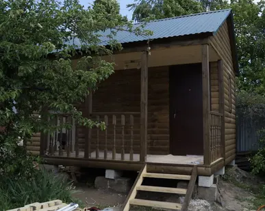 фото Баня каркасная под ключ длинна 6 м, ширина 3,8 м.
