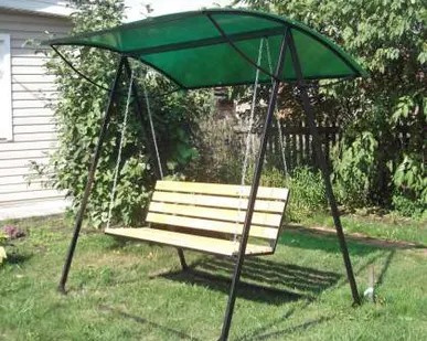 фото Разборные садовые качели