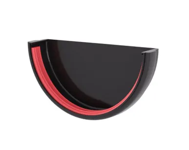 фото Заглушка желоба универсальная ПВХ Grand Line графит (RAL 7024)