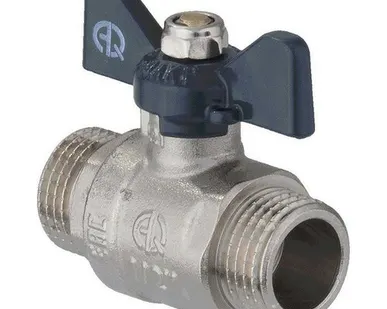 фото Кран шаровой 3/4 дюйма, рукоятка бабочка, резьба наружная Aqualink 02337