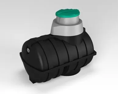 фото Бак для воды полиэтиленовый подземная U 3000 с выходом черный на 3000