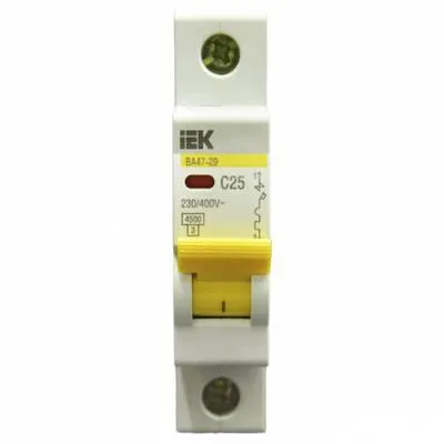 Фото №2 Выключатель автоматический ВА47-29 1Р 25А 4,5кА х-ка С ИЭК