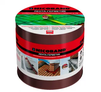 фото Лента-герметик 150мм*3,0 м NICOBAND коричневая