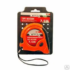 фото Рулетка Rubber, 7,5 м х 25 мм, обрезиненный корпус MATRIX