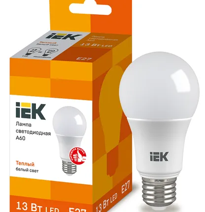 Фото №0 IEK Лампа светодиод. 13/3000/Е27/A60 шар IEK