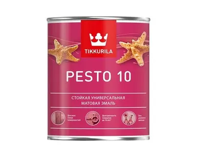 фото Эмаль Tikkurila Pesto 10 алкидная матовая 0,9 л