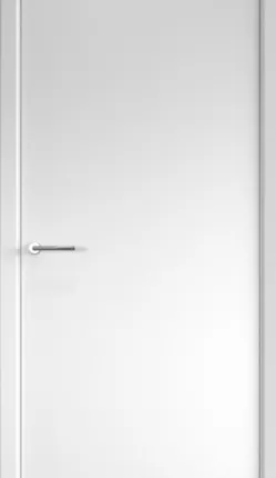Фото №0 Межкомнатные двери ALBERO "Геометрия 1" (С защелкой магнитной) Эмаль Белый (ДГ)