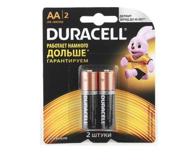 фото Батарейка АА пальчиковая LR6S, DURACELL, упаковка 2шт.