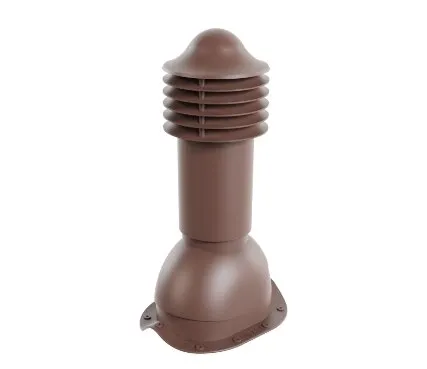 Фото №0 Труба вентиляционная Viotto для металлочерепицы, d-125, h-650 утепленная (RAL 8017)