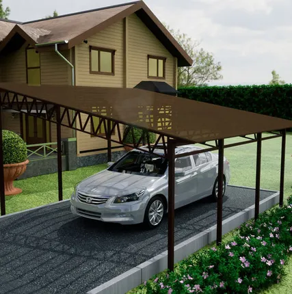 Фото №0 Односкатный навес №31 из поликарбоната 5,9х6,3 м