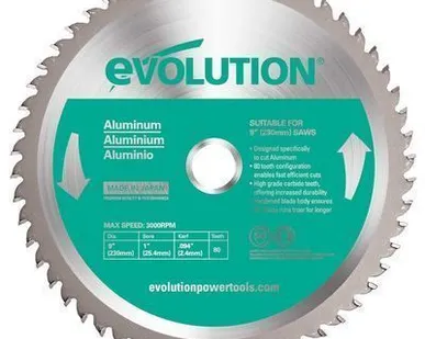 фото Диск пильный EVOLUTION EVOBLADE230AL 230х25,4х2,0х80 по алюминию.