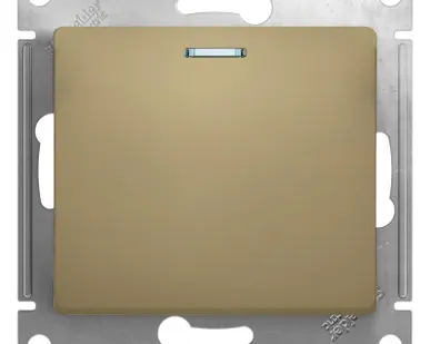 фото Механизм переключателя проходного 1-кл. СП Glossa 10А IP20 (сх. 6а) 10AX с подсветкой титан SchE GSL000463