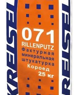 фото Фактурная минеральная штукатурка КОРОЕД 2 мм KREISEL 071 RILLENPUTZ (25 кг)