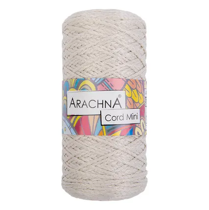 Фото №0 Пряжа ARACHNA "Cord Mini" 100% полиэфир 75 г ± 10 г 200 м №01 молочный