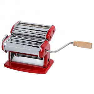 Фото №9 Ручная механическая лапшерезка - тестораскатка Imperia la Monferrina Classic 120 IPASTA T. 2/4 la Rossa, красный в Москве