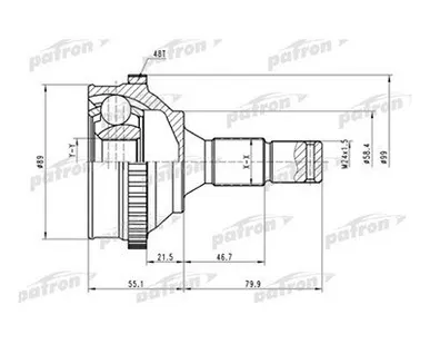 фото Patron ШРУС наружный Peugeot 308 1 6i/1 6HDi 05 ор 3272LP Patron PCV1585