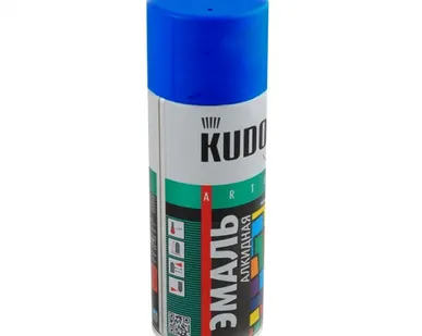 фото Эмаль аэрозольная универсальная алкидная RAL5005 KU-1011 синяя KUDO 0,52л