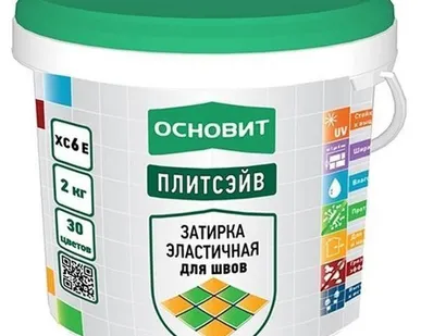 фото Затирка для швов Основит Плитсэйв XC6 Е белый 2 кг