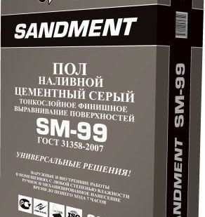 фото Пол наливной цементный серый SANDMENT SM-99 (25кг)