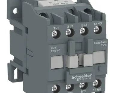 фото Контактор 3-х полюсный 12A 220B AC 1НО Schneider Electric, LC1E1210M5