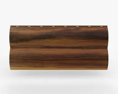 фото Сайдинг Металлический сайдинг «Бревно» покрытие 3D мореный тик Россия, эконом, 0.4-0.45 мм