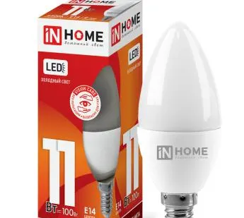 фото Лампа светодиодная LED-СВЕЧА-VC 11Вт 230В Е14 6500К 820Лм IN HOME