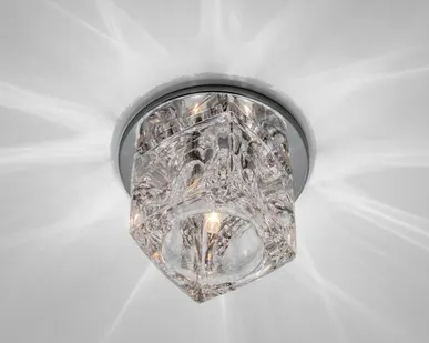 фото Светильник встраиваемый G9 CRISTAL 11 хром прозрачный MaxLight