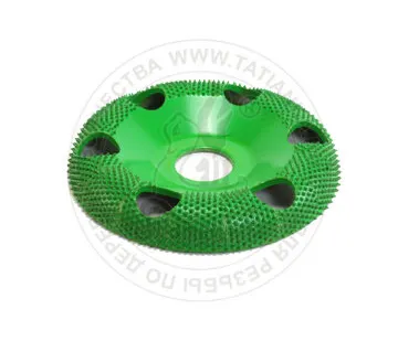 фото DW490H-7/8 - Рашпильный диск Ø100мм, скругленный край, для углошлифовальных машин (coarse), с отвер