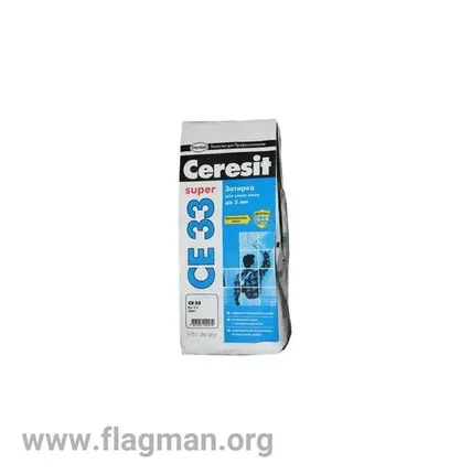 Фото №0 Затирка для швов Церезит CE-33 Super/2 кг белый