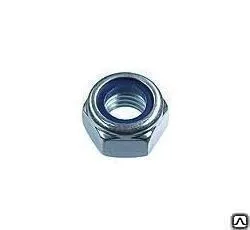 фото Гайки шестигранные со стопорным кольцом оцинкованные, КНР, DIN 985 М22