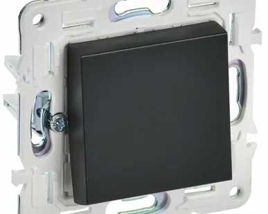 фото SKANDY Выключатель 1-клавишный кнопочный 10А SK-V14Bl черный IEK