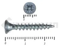 Фото №0 Саморез белый цинк POZY 3х25 Средняя фасовка (1500шт)