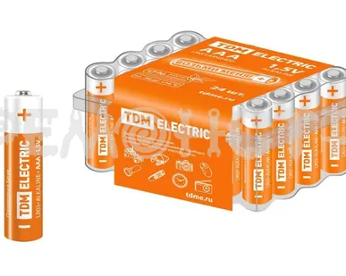 фото Элемент питания LR03 AAA Alkaline 1,5V BOX-24 TDM (цена за 24ШТ) П