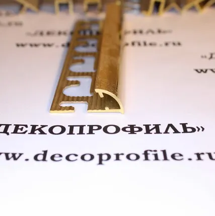 Фото №0 Угол внешний Progress латунь 2,7 м - Латунь полированная - 8 мм