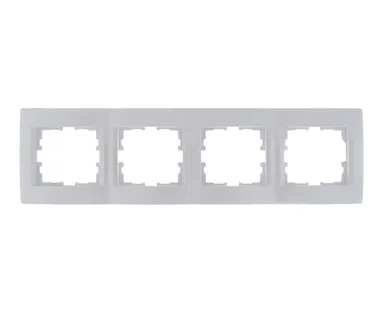 фото Рамка 4-м Karina горизонт. жемчуж./бел. перламутр LEZARD 707-3000-149