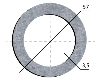 фото Труба оцинкованная 57х3,5