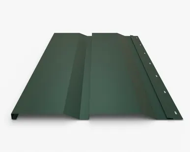 фото Сайдинг Металлический сайдинг «Корабельная доска» 0.47-0.50 мм RAL 6005, Зеленый мох