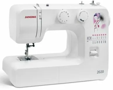 фото Швейная машина Janome 2020, белый/розовый/черный