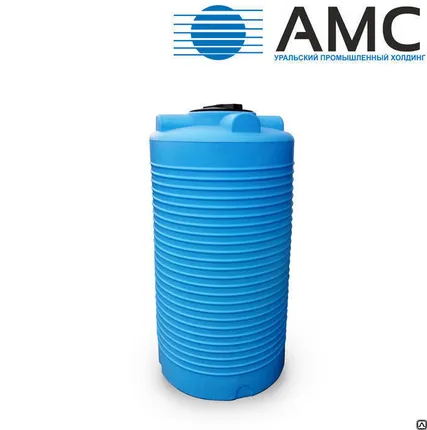 Фото №0 Бак пластиковый 750 литров вертикальный цилиндрический с крышкой