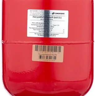 фото Расширительный бак ДЖИЛЕКС В 6 6 л вертикальная установка