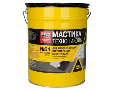 фото ТЕХНОНИКОЛЬ Мастика битумная гидроизоляционная №24 (МГТН) (20кг)
