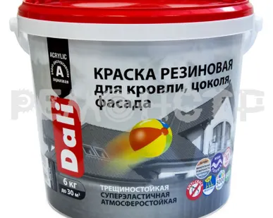 фото Краска вд резиновая   6кг серый DALI Рогнеда экк П