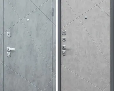 фото Входная дверь Дуэт Б Бетон темный-бетон светлый АСД