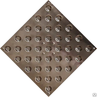 Фото №0 Плитка ПВХ для пола AISI 304 шахматный рельеф