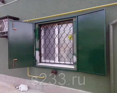 фото Ставни на окна металлические. 1200 х 1000 мм.