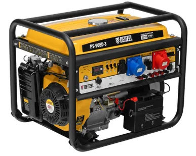фото Генератор бензиновый 946944 Denzel PS 90 ED-3, 9 кВт, режим 230/400 В, разъем ATS
